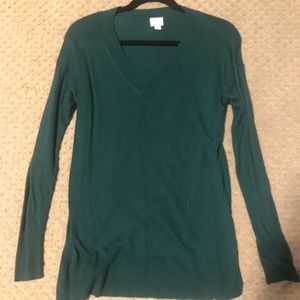 long sleeve green sweater